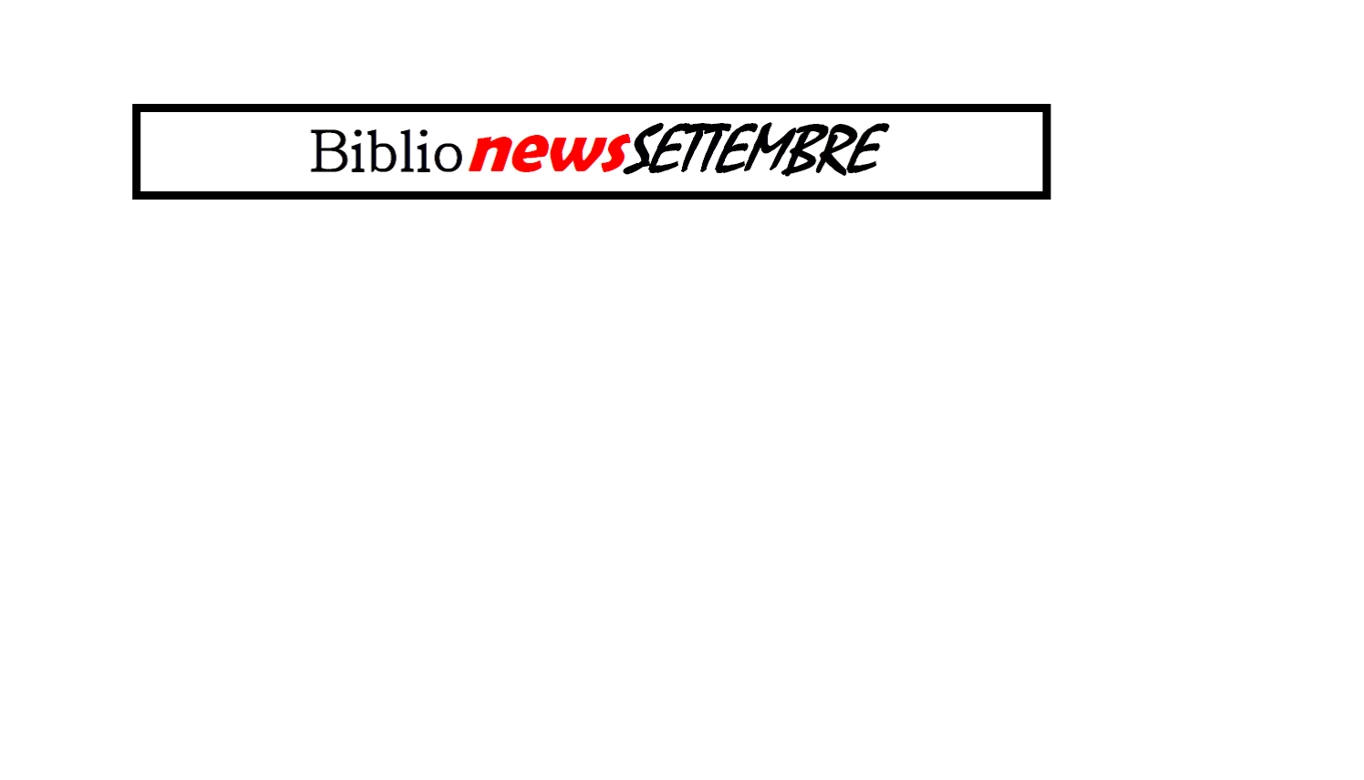 BIBLIOnewsSETTEMBRE